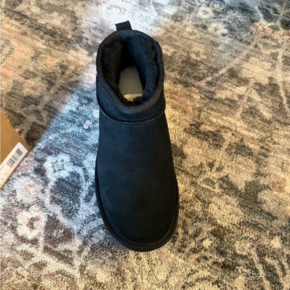 Brand new, never worn UGG Black Suede Ultra Mini Platform Boots - Picture 6 of 7